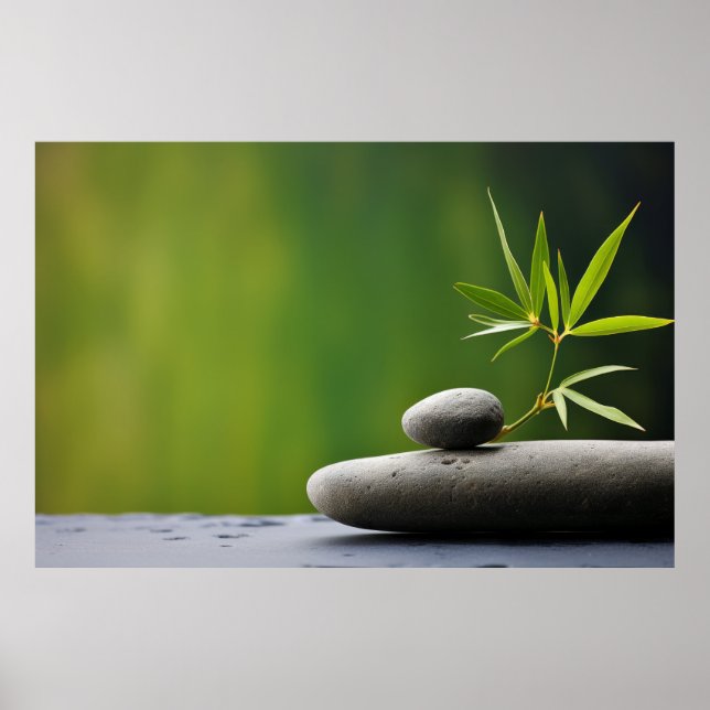 Bamboo Forest Tranquil Peaceful Nature  Poster (Front)