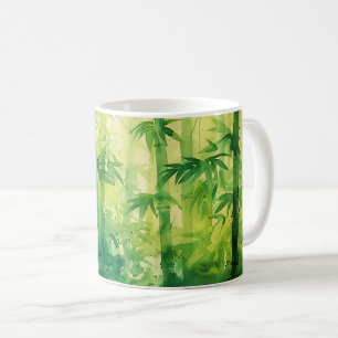 Bamboo Forest Watercolor Coffee Mug