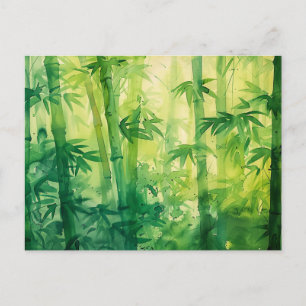 Bamboo Forest Watercolor Postcard