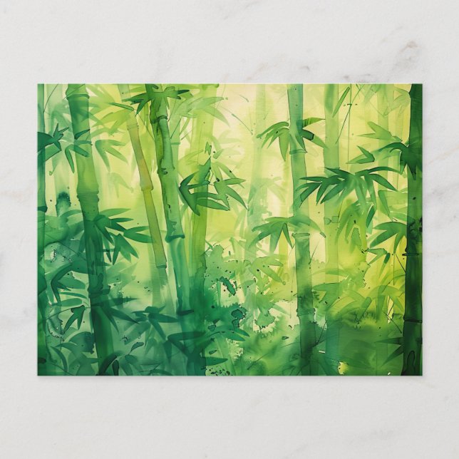Bamboo Forest Watercolor Postcard (Front)