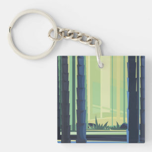 Bamboo forests key ring