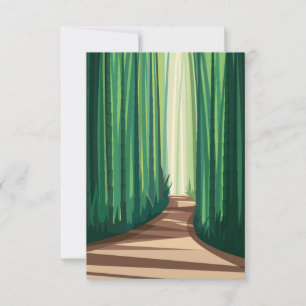 Bamboo forests thank you card