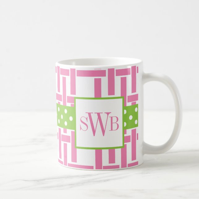 Bamboo & Grosgrain Monogrammed Mug (Right)