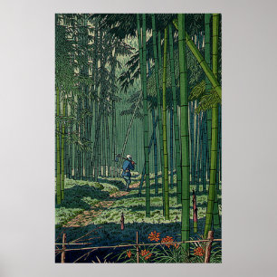 Bamboo Grove of Saga Fujishima Takeji Poster