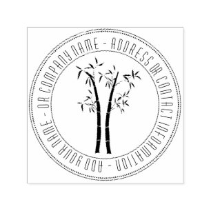Bamboo In Circular Frame Self-inking Stamp