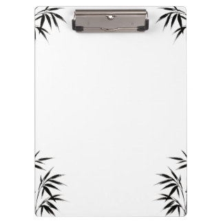 Bamboo Ink Illustration – Zen Design on Clipboard
