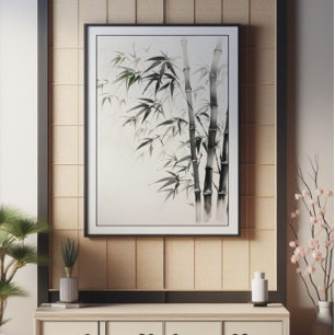 Bamboo Ink Painting Photo Print