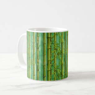 Bamboo Jungle Grove Warm Cool Greens Coffee Mug