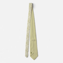 Bamboo Leaf Pattern Tie – Elegant Monogram Style
