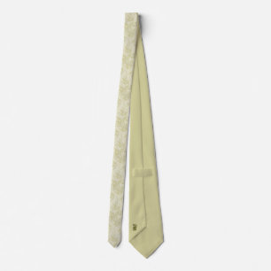 Bamboo Leaf Pattern Tie – Elegant Monogram Style