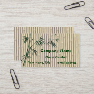 Bamboo leaves Screen Business Card