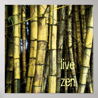 Bamboo live zen poster