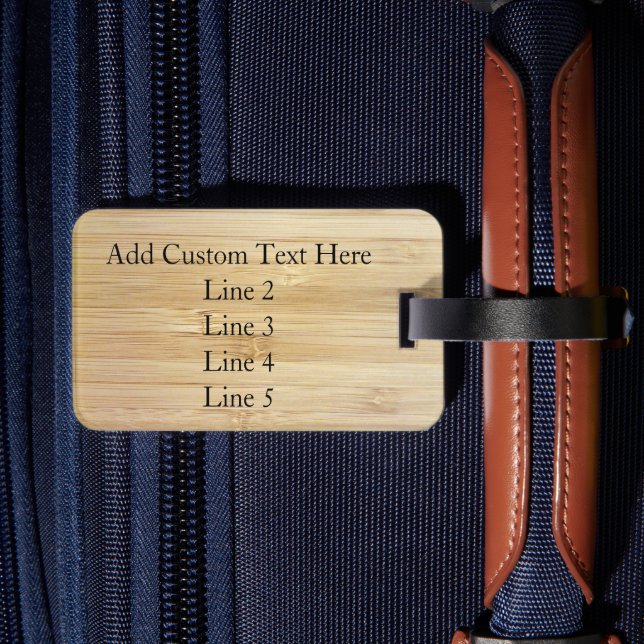 Bamboo-Look Luggage Tag (Back Insitu 2)