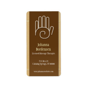 Bamboo Massage Therapy Shipping Label