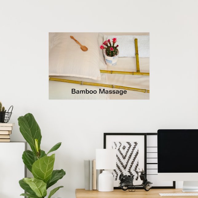 Bamboo Massage Tools Poster (Home Office)