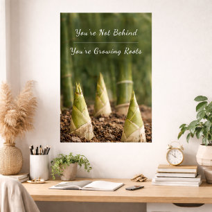 Bamboo motivational for business woman poster