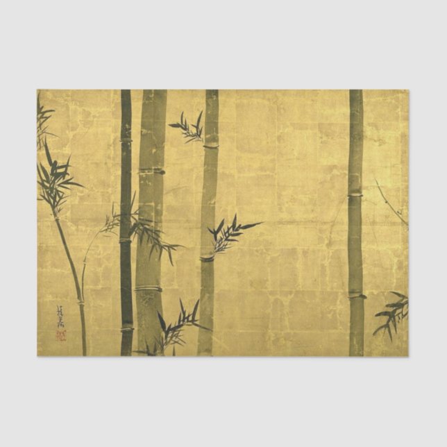 Bamboo, Ogata Kōrin, Sumi-e Tissue Paper (Front)