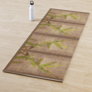 Bamboo on parchment paper yoga mat