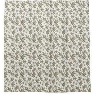 Bamboo on White Sheers - seamless surface pattern. Shower Curtain