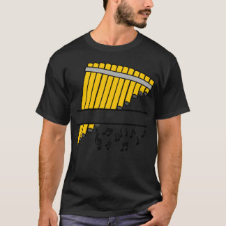 Bamboo Pan flute music tones funny T-Shirt