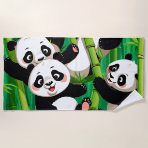 Bamboo Panda Beach Towel