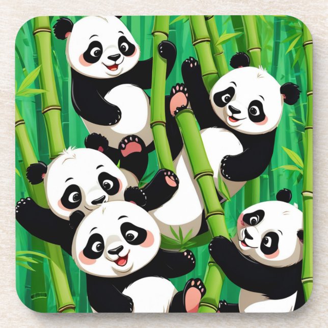 Bamboo Panda Coaster (Front)