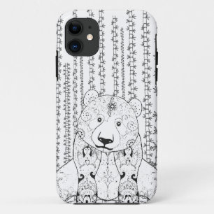 Bamboo Panda Doodle iPhone 11 Case