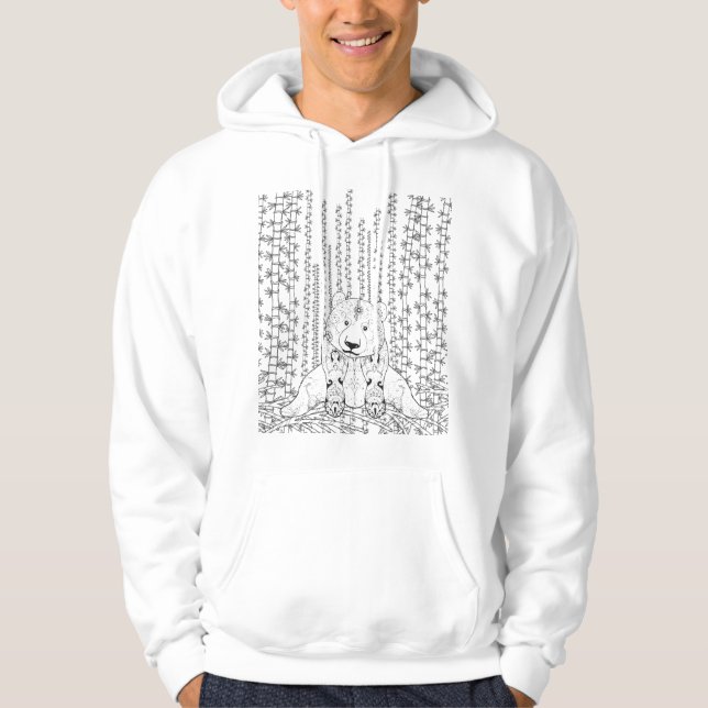 Bamboo Panda Doodle Hoodie (Front)