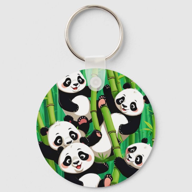 Bamboo Panda Key Ring (Front)