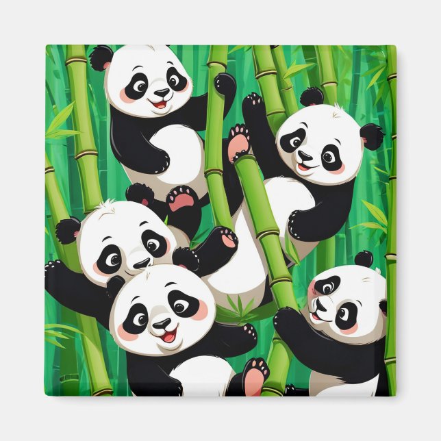 Bamboo Panda Magnet (Front)