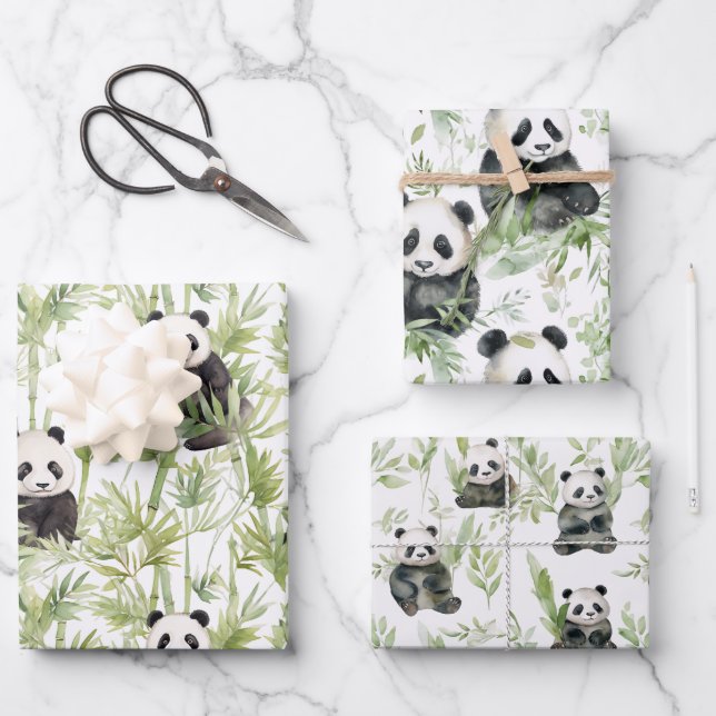 Bamboo Panda wrapping paper (Front)