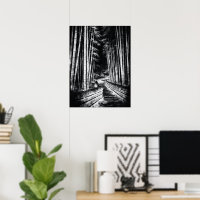 Bamboo Path at Night – Yin | Japanese Zen Wall Art