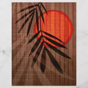 Bamboo & Red Moon Tropical Customised Template Flyer