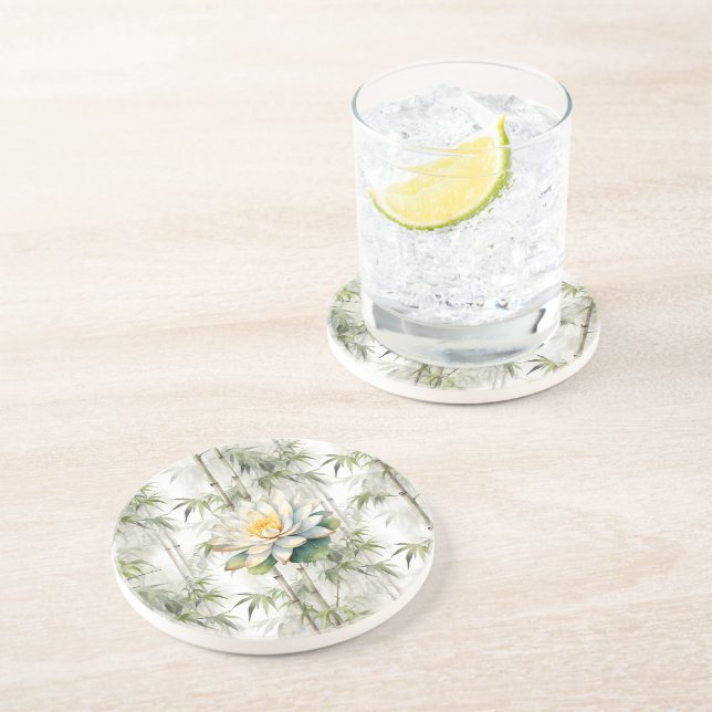 Bamboo Serenity Lotus Coaster (Side)