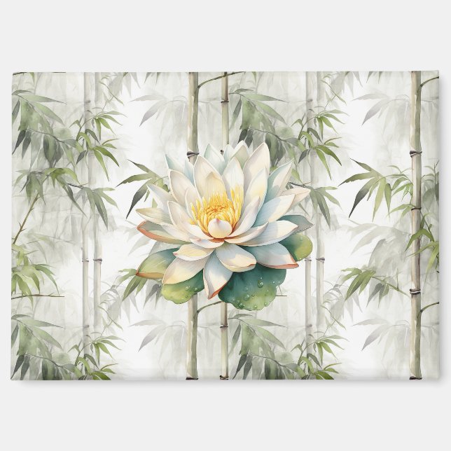 Bamboo Serenity Lotus Magnet (Front)