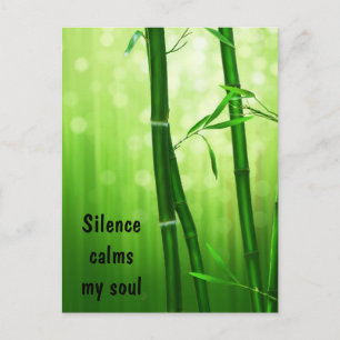 Bamboo - Silence Calms My Soul Postcard