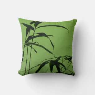 Bamboo Silhouette Throw Pillow