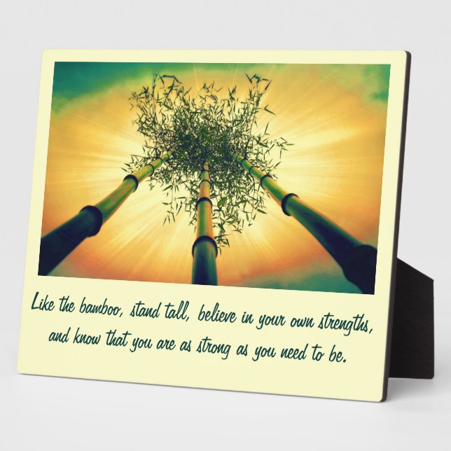 Bamboo Sky Wall Plaque with quote (Side)