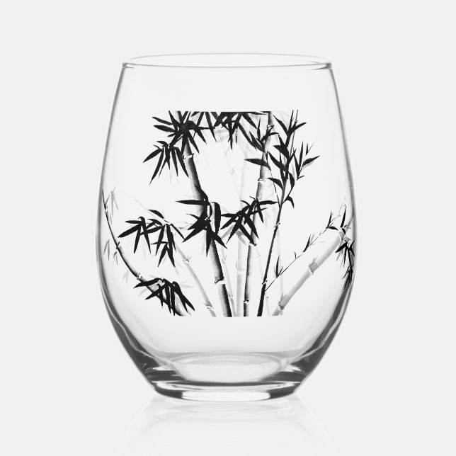 Bamboo Stemless Wine Glass (Front)