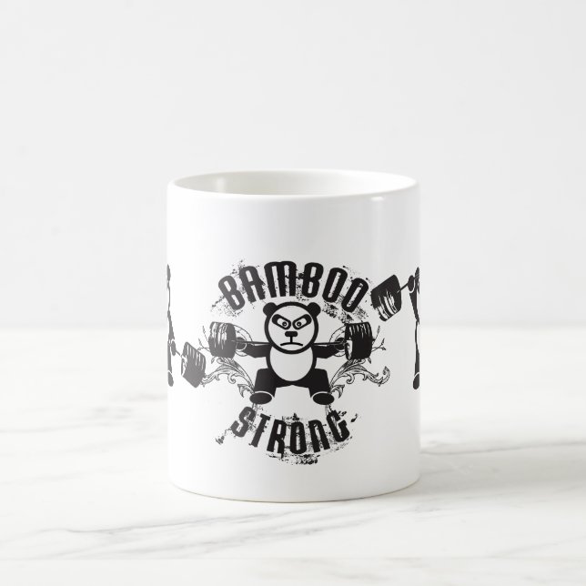 Bamboo Strong - Cute Weightlifting Panda  - Mug (Center)