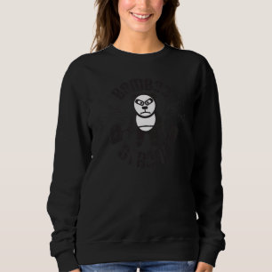 Bamboo Strong  Weightlifting Panda Bear  Motivatio Sweatshirt