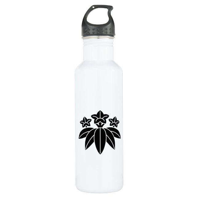 Bamboo-style gentian 710 ml water bottle (Front)