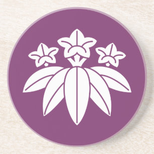 Bamboo-style gentian coaster