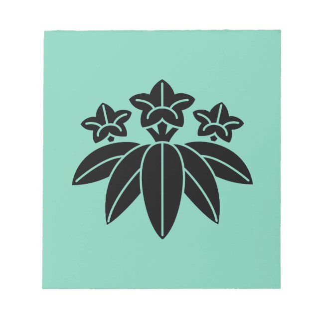 Bamboo-style gentian notepad (Front)