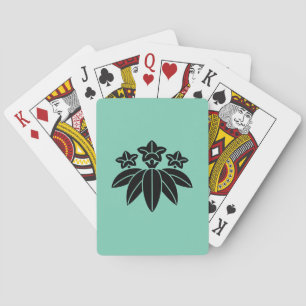 Bamboo-style gentian playing cards