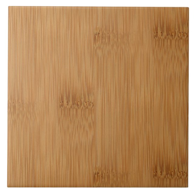Bamboo Toast Wood Grain Look Ceramic Tile (Front)