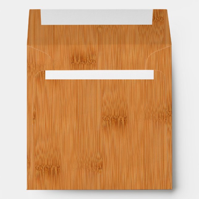 Bamboo Toast Wood Grain Look Envelope (Back (Bottom))