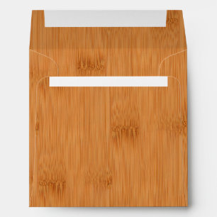 Bamboo Toast Wood Grain Look Envelope