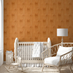 Bamboo Toast Wood Grain Look Wallpaper