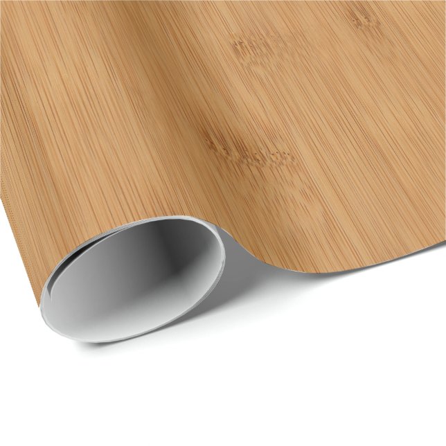 Bamboo Toast Wood Grain Look Wrapping Paper (Roll Corner)